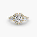 Three-Stone Ring with Halo 2 The Perfect Carat