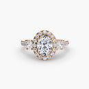 Three-Stone Ring with Halo 2 The Perfect Carat