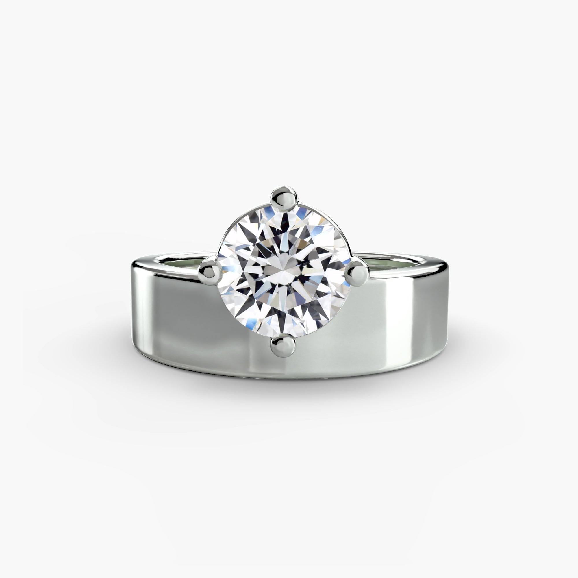 Wide Band Solitaire The Perfect Carat
