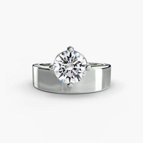 Wide Band Solitaire The Perfect Carat