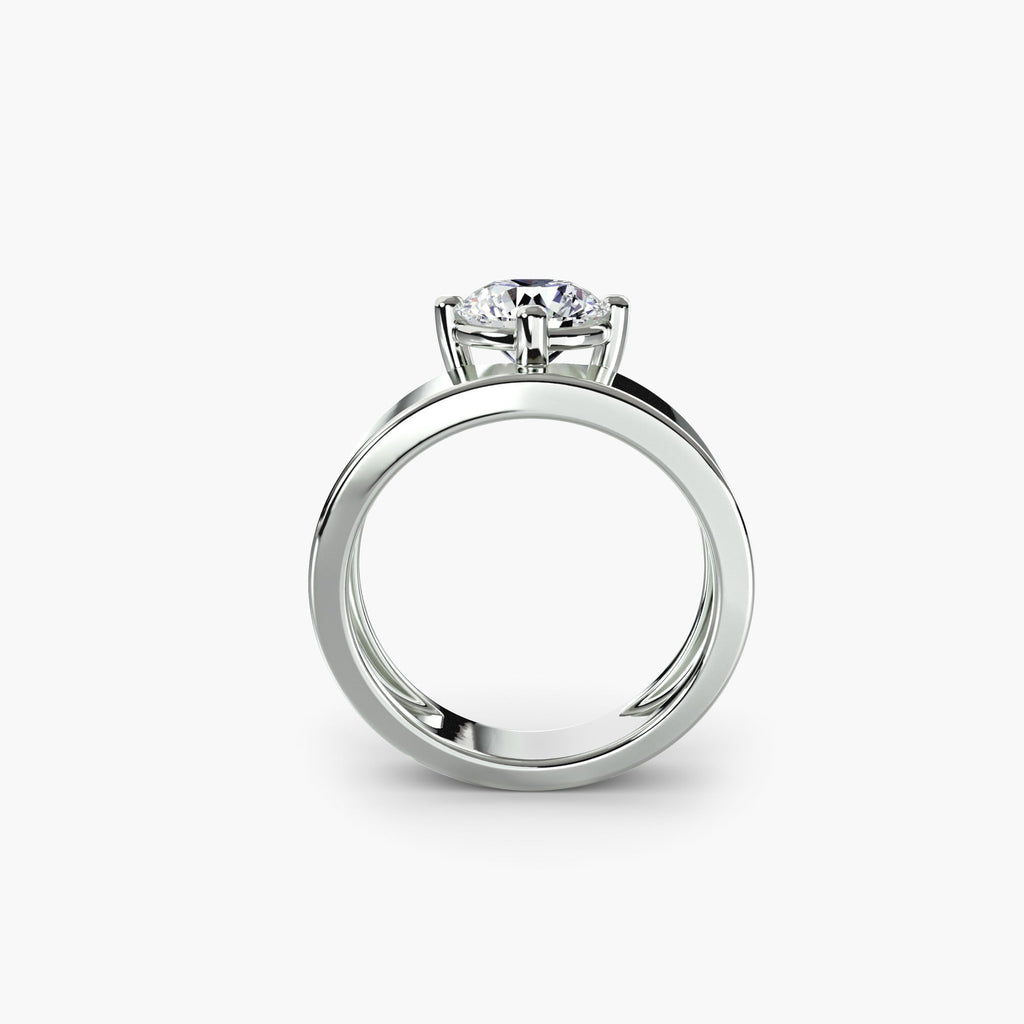 Wide Band Solitaire The Perfect Carat
