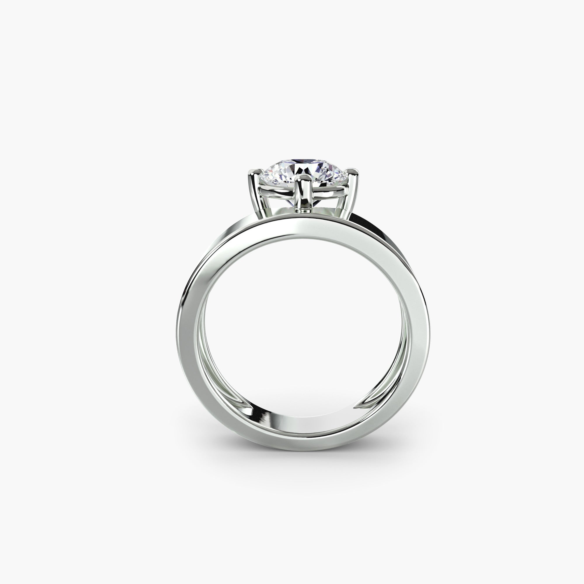 Wide Band Solitaire The Perfect Carat