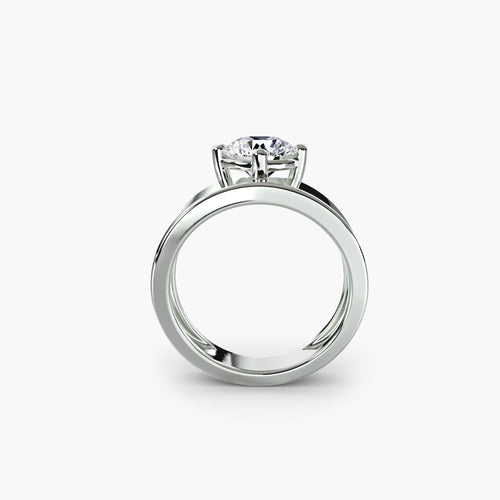 Wide Band Solitaire The Perfect Carat