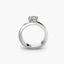 Wide Band Solitaire with Pavé Band The Perfect Carat