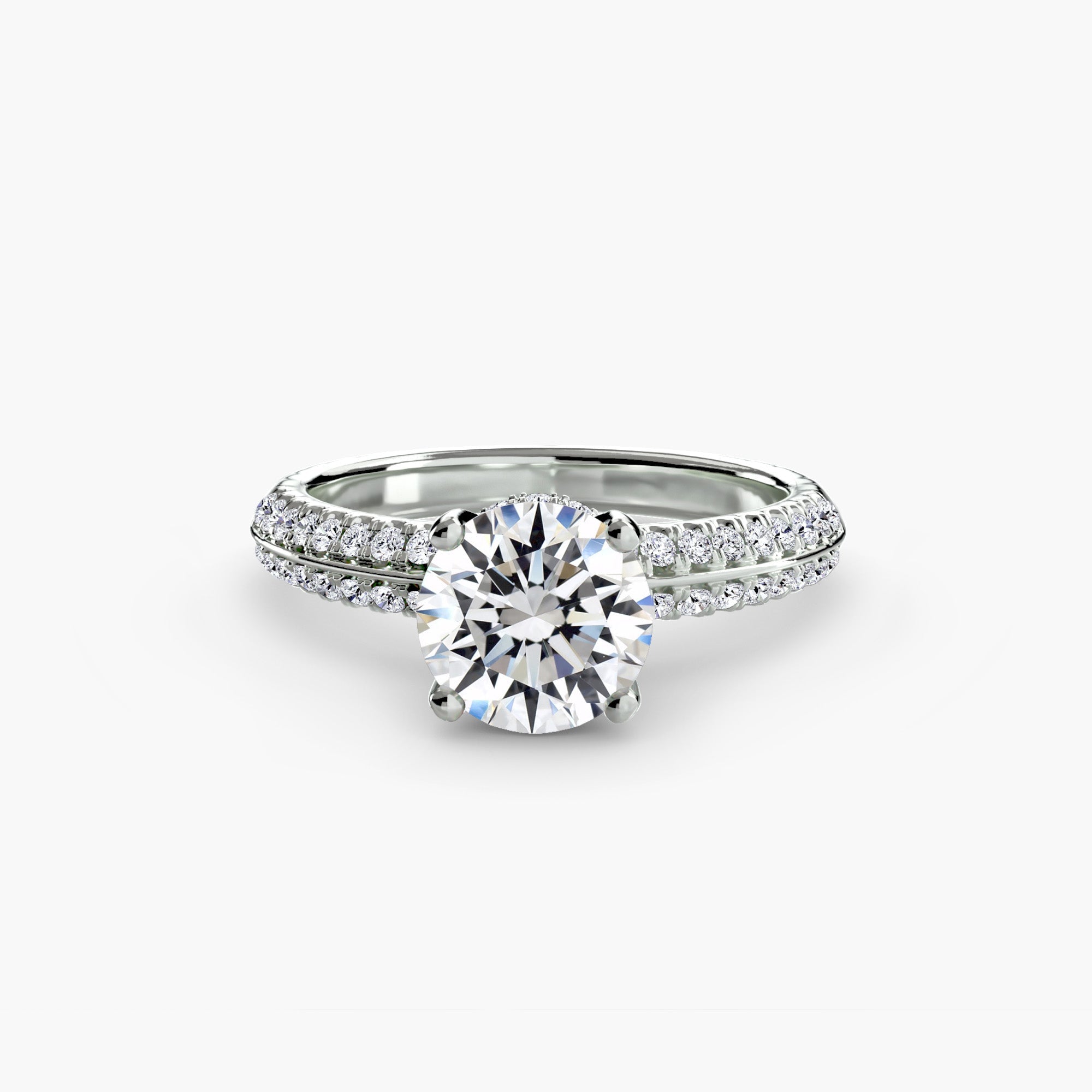 Solitaire with Pavé The Perfect Carat