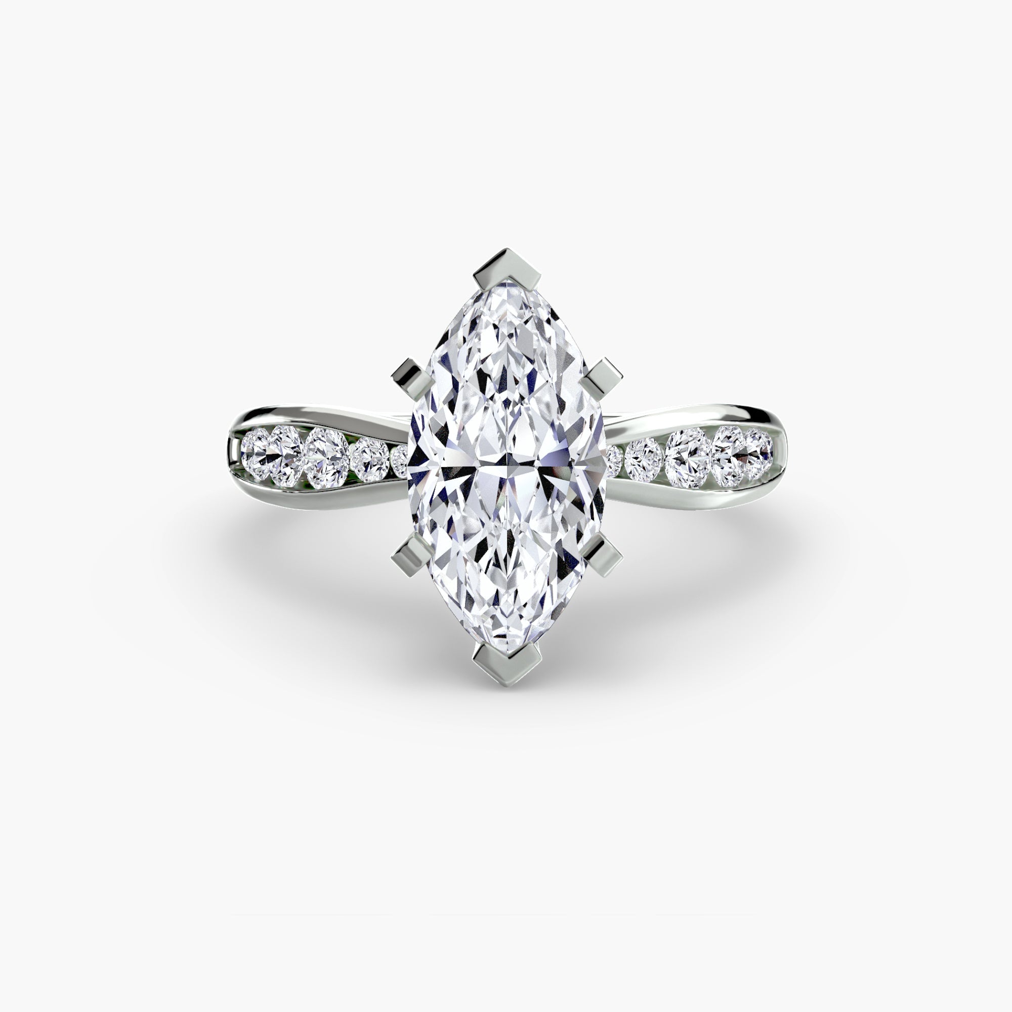 Solitaire with Pavé 3 The Perfect Carat
