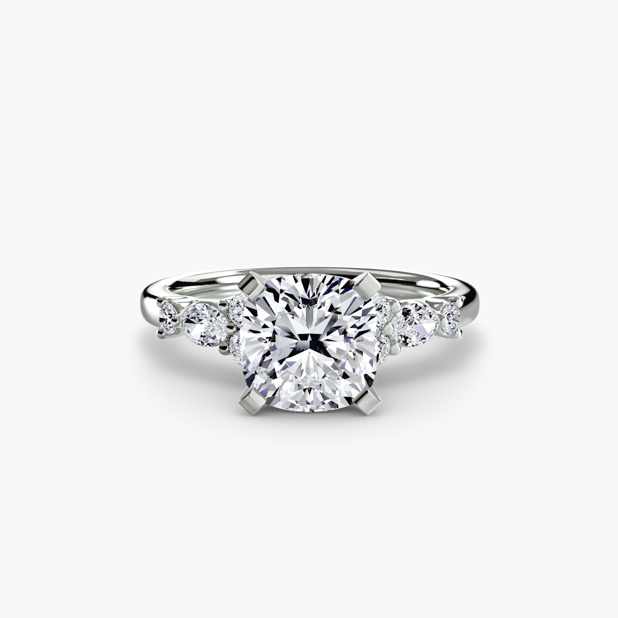 The Floral Accent Solitaire The Perfect Carat