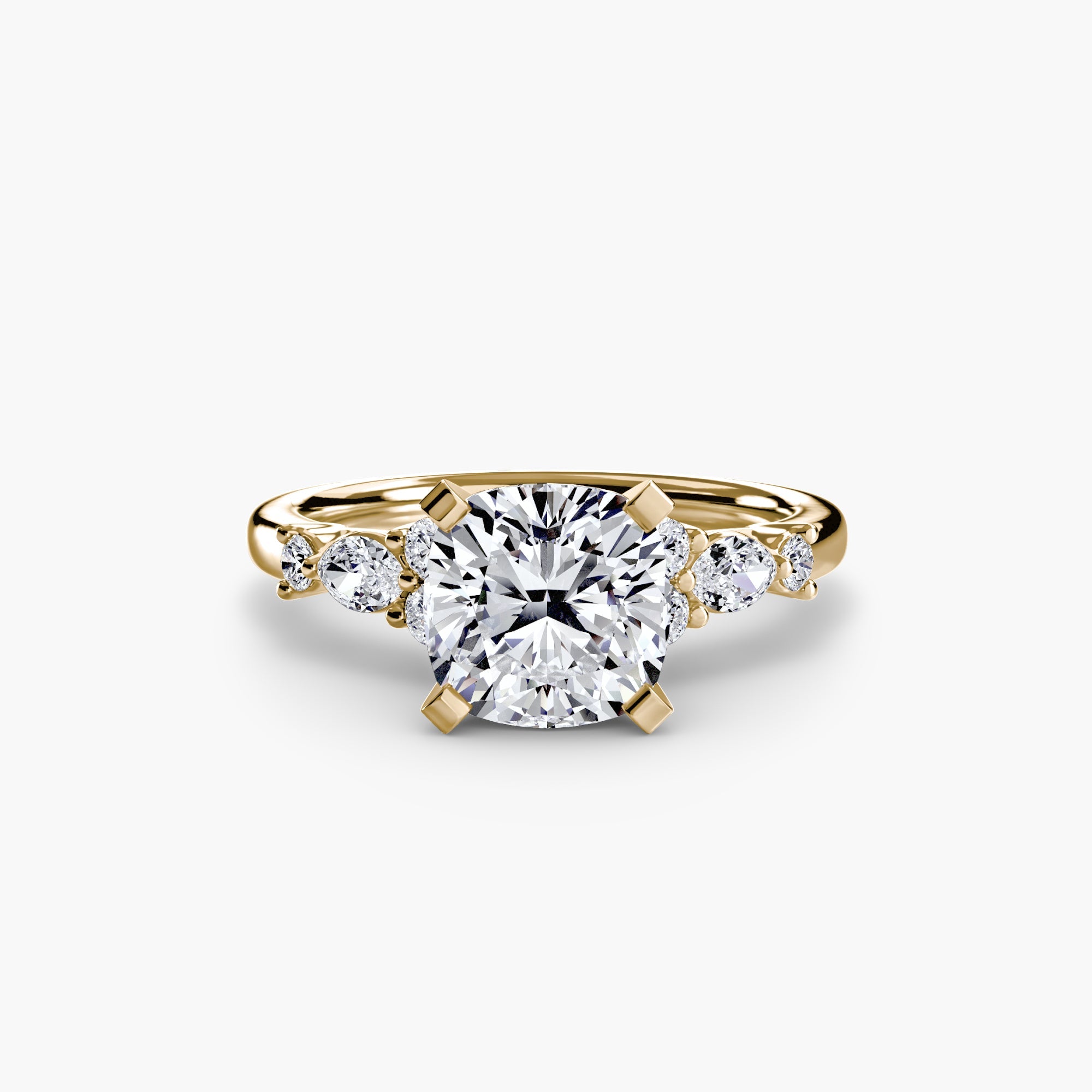 The Floral Accent Solitaire The Perfect Carat
