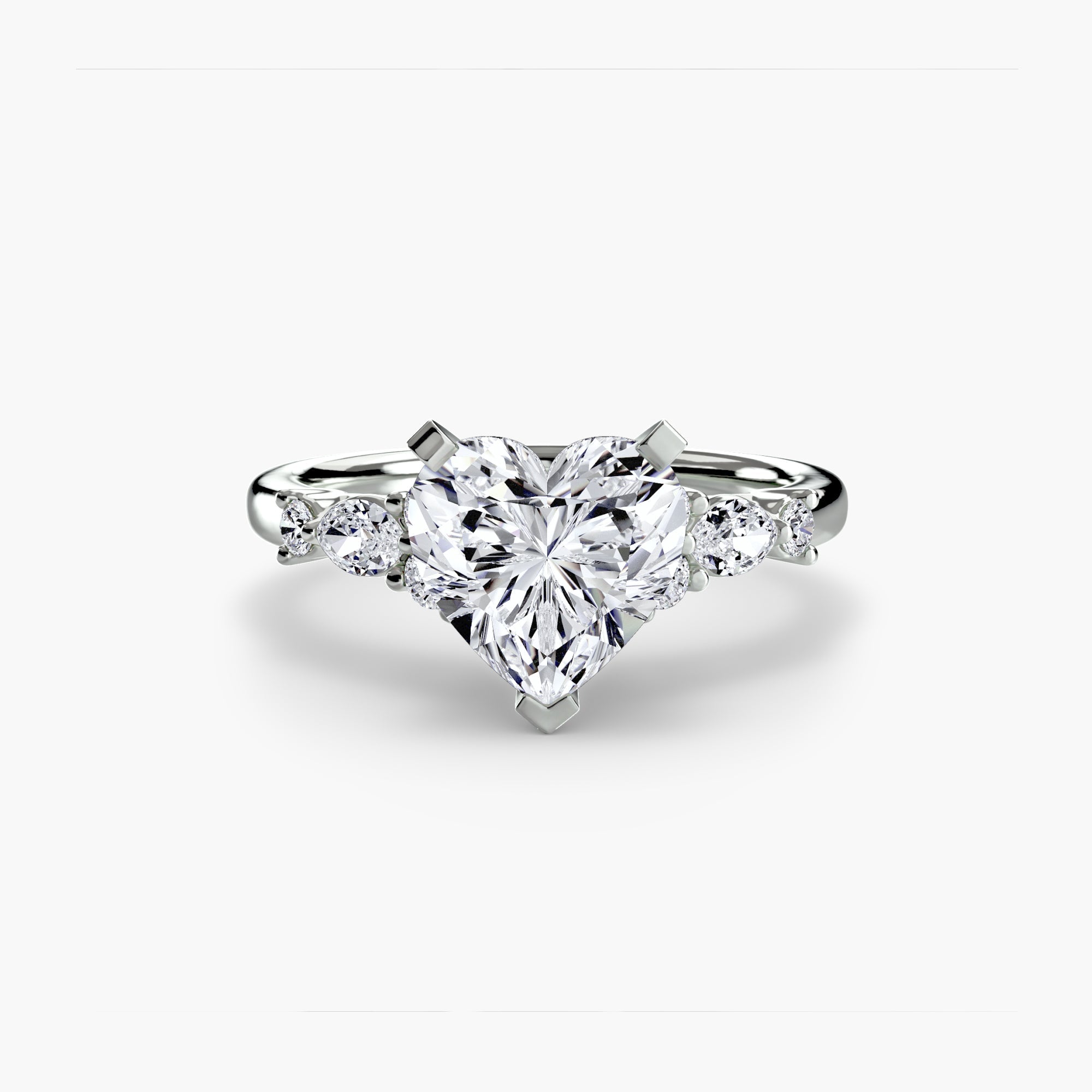 The Floral Accent Solitaire The Perfect Carat