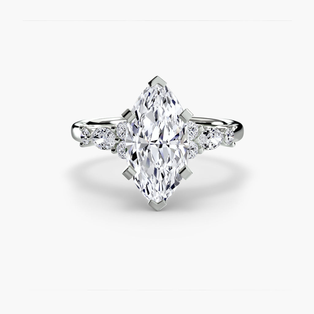 The Floral Accent Solitaire The Perfect Carat