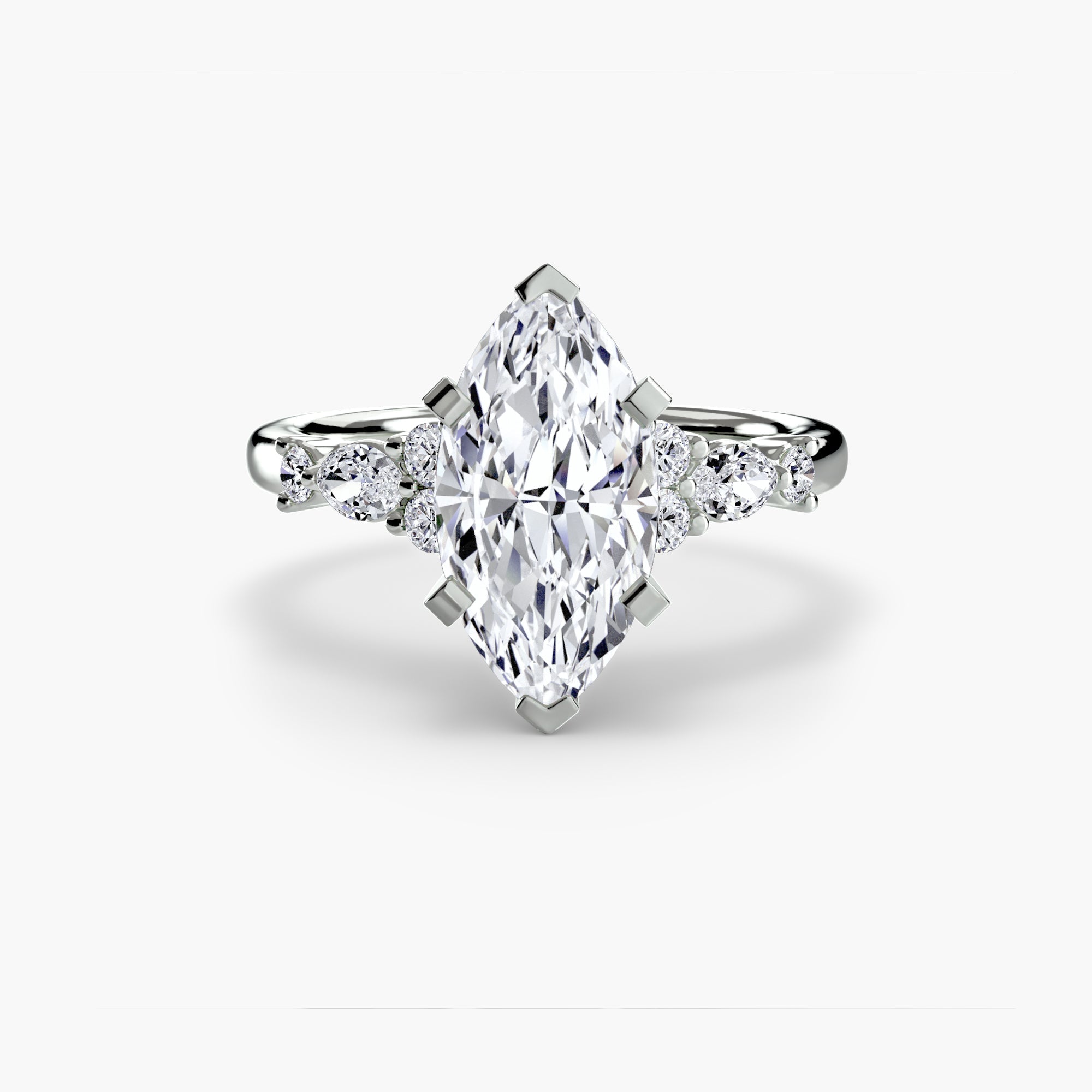The Floral Accent Solitaire The Perfect Carat