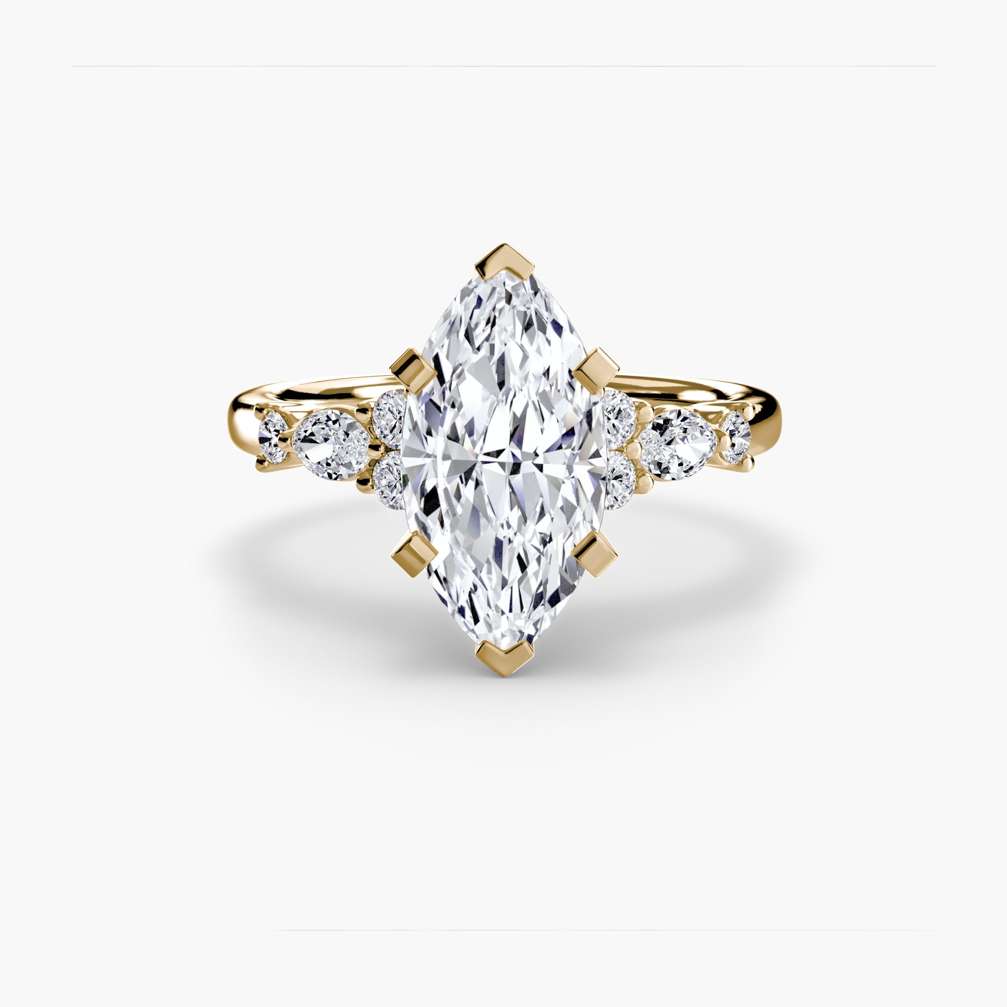 The Floral Accent Solitaire The Perfect Carat