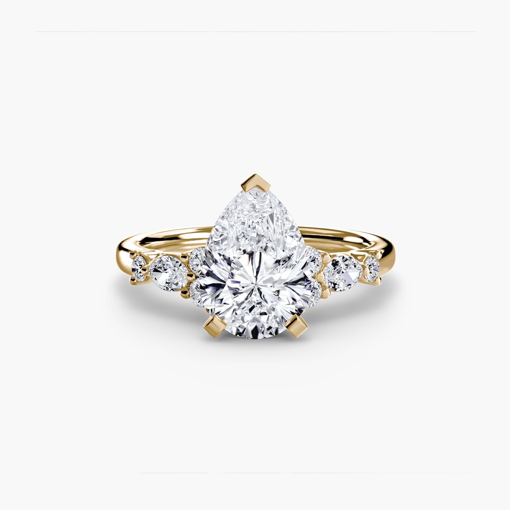 The Floral Accent Solitaire The Perfect Carat