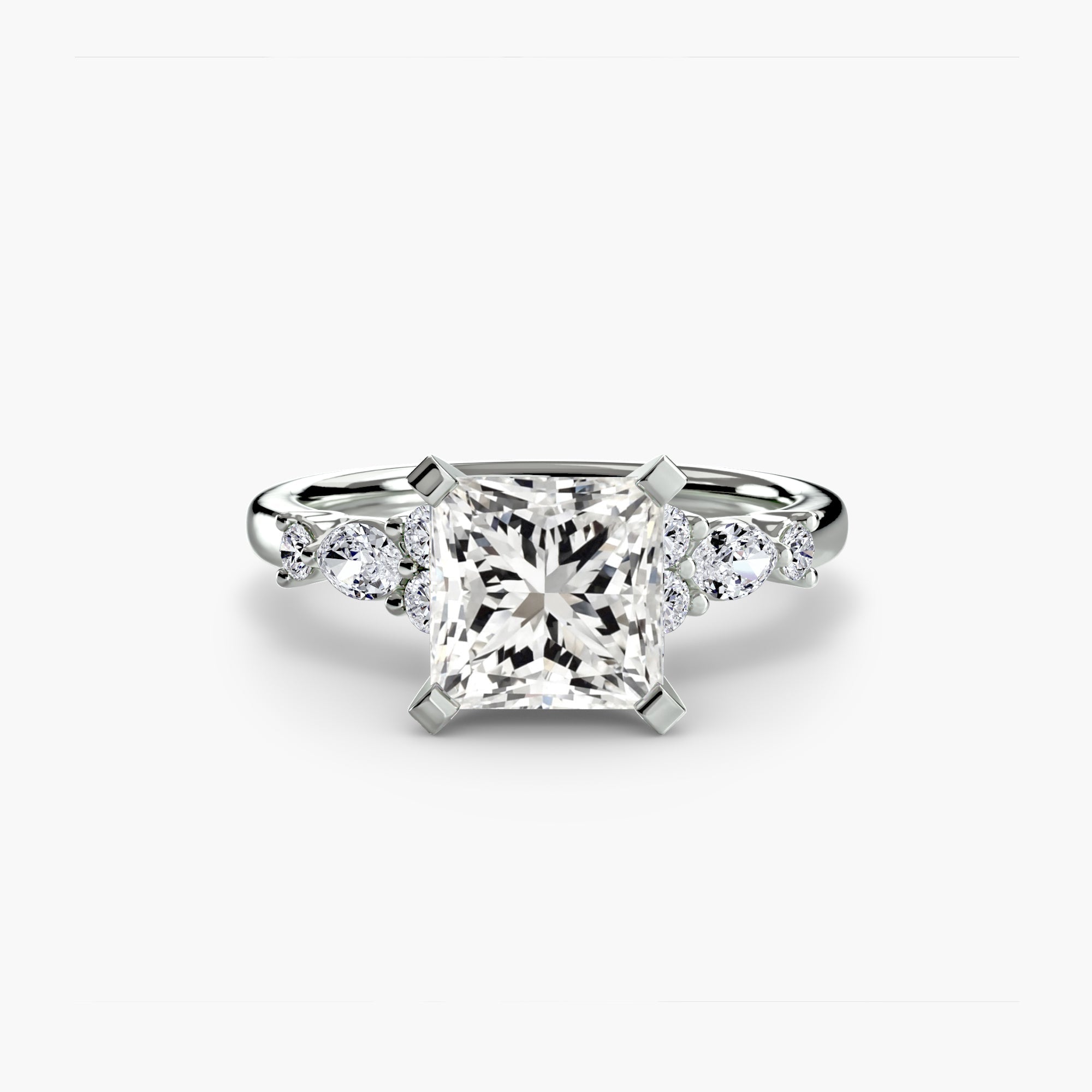 The Floral Accent Solitaire The Perfect Carat