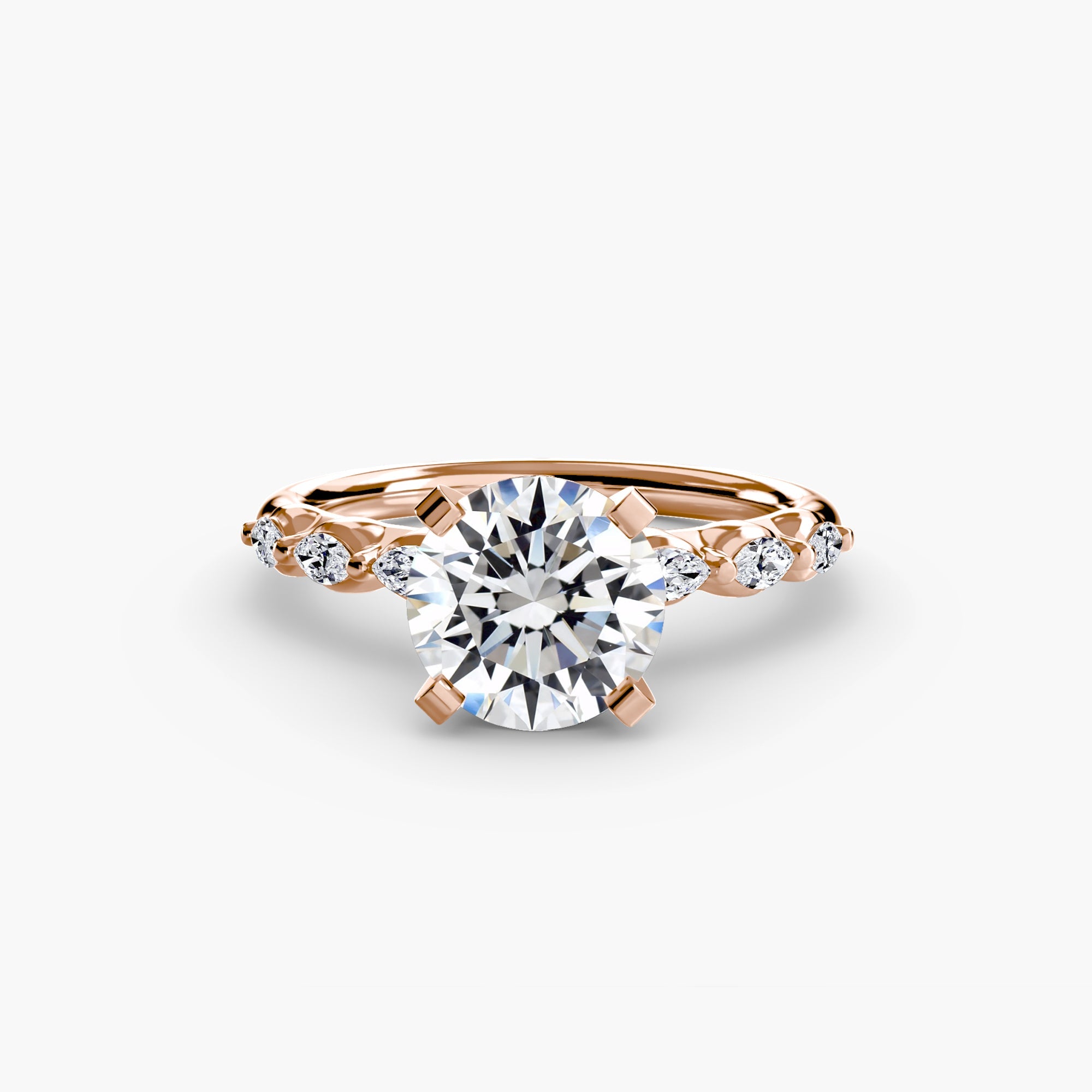 The Floral Accent Solitaire The Perfect Carat