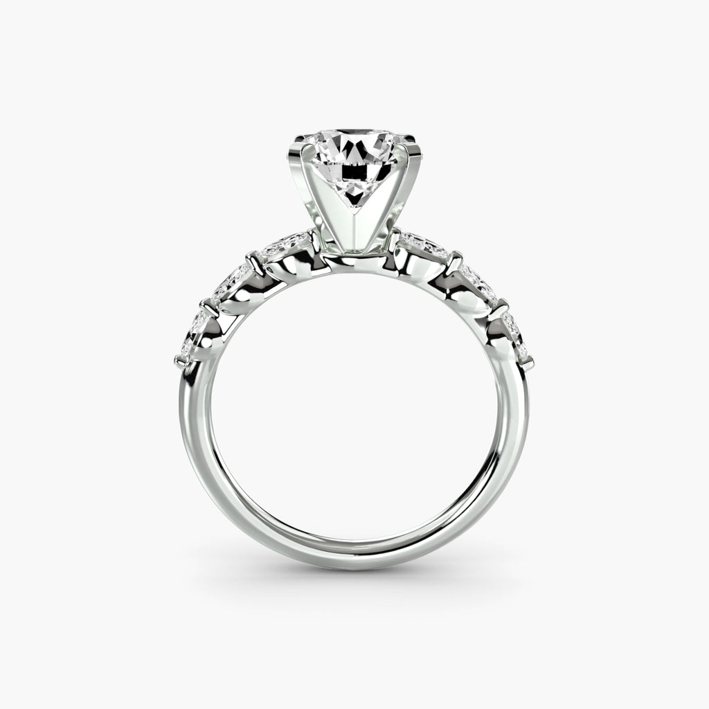 The Floral Accent Solitaire The Perfect Carat