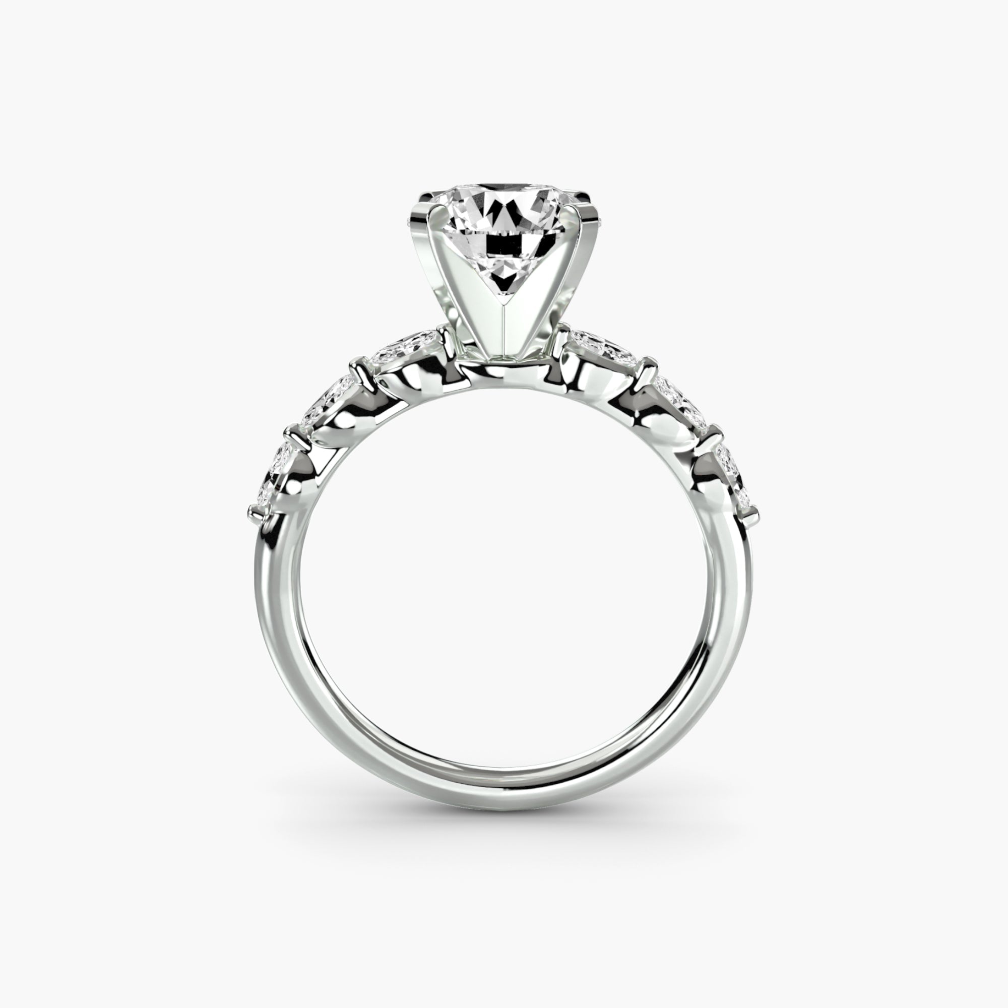 The Floral Accent Solitaire The Perfect Carat