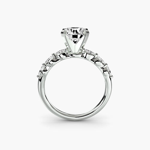 The Floral Accent Solitaire The Perfect Carat