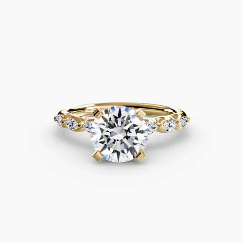 The Floral Accent Solitaire The Perfect Carat