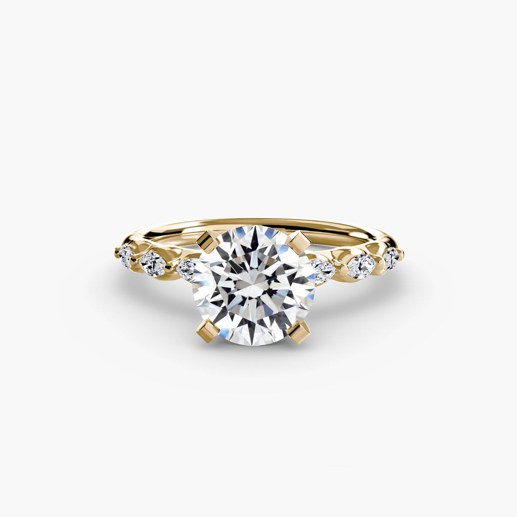 The Floral Accent Solitaire The Perfect Carat
