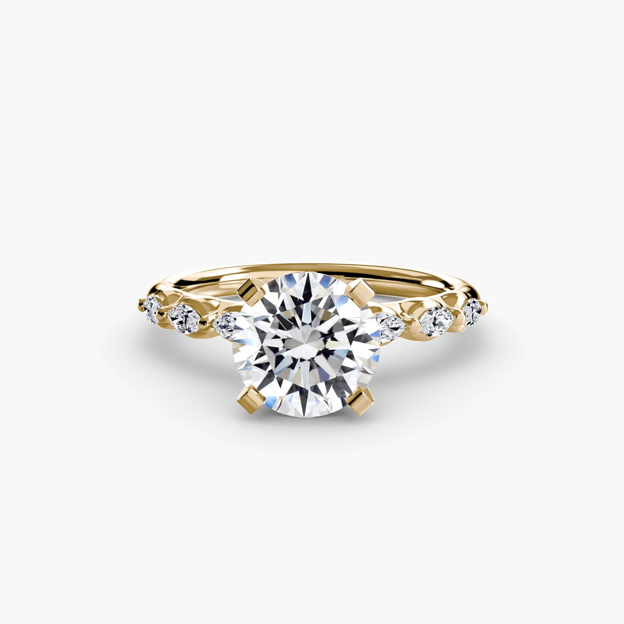 The Floral Accent Solitaire The Perfect Carat