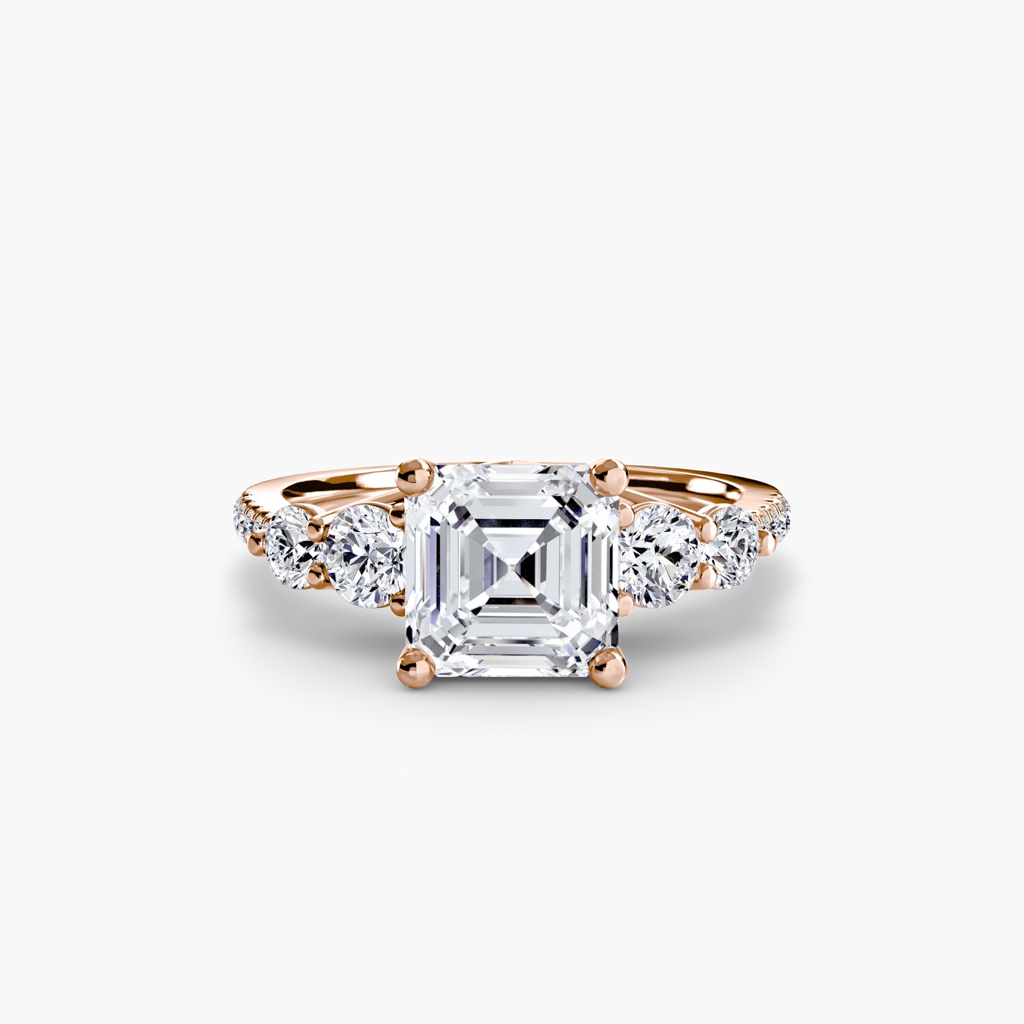 Five Stone Ring with Pavé Band The Perfect Carat