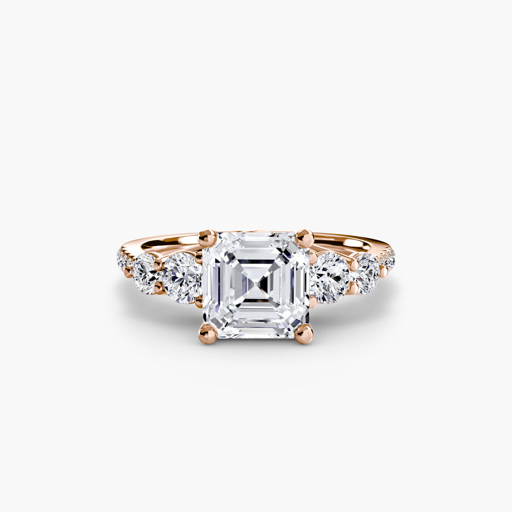 Five Stone Ring with Pavé Band The Perfect Carat
