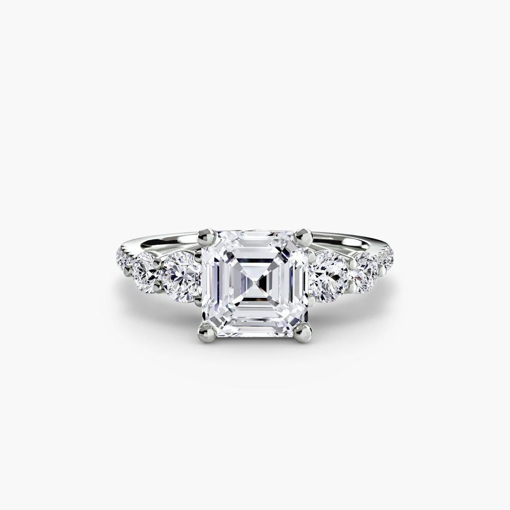 Five Stone Ring with Pavé Band The Perfect Carat