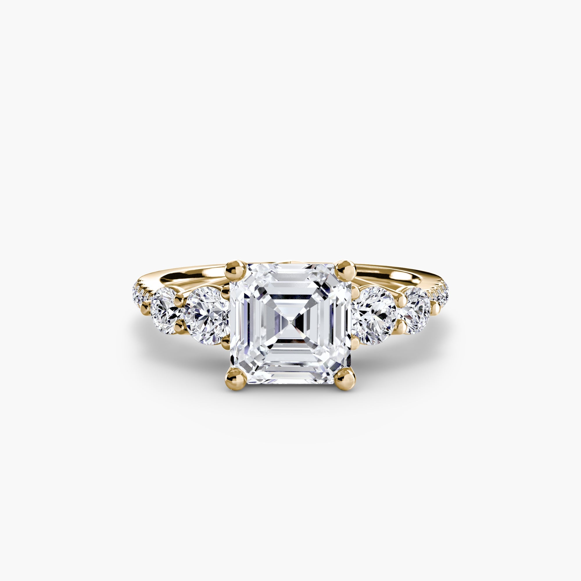 Five Stone Ring with Pavé Band The Perfect Carat