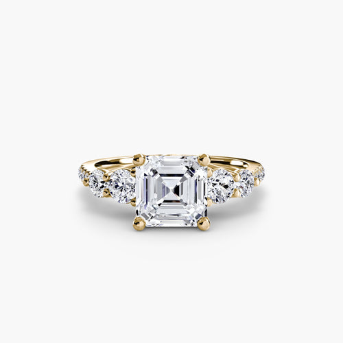 Five Stone Ring with Pavé Band The Perfect Carat