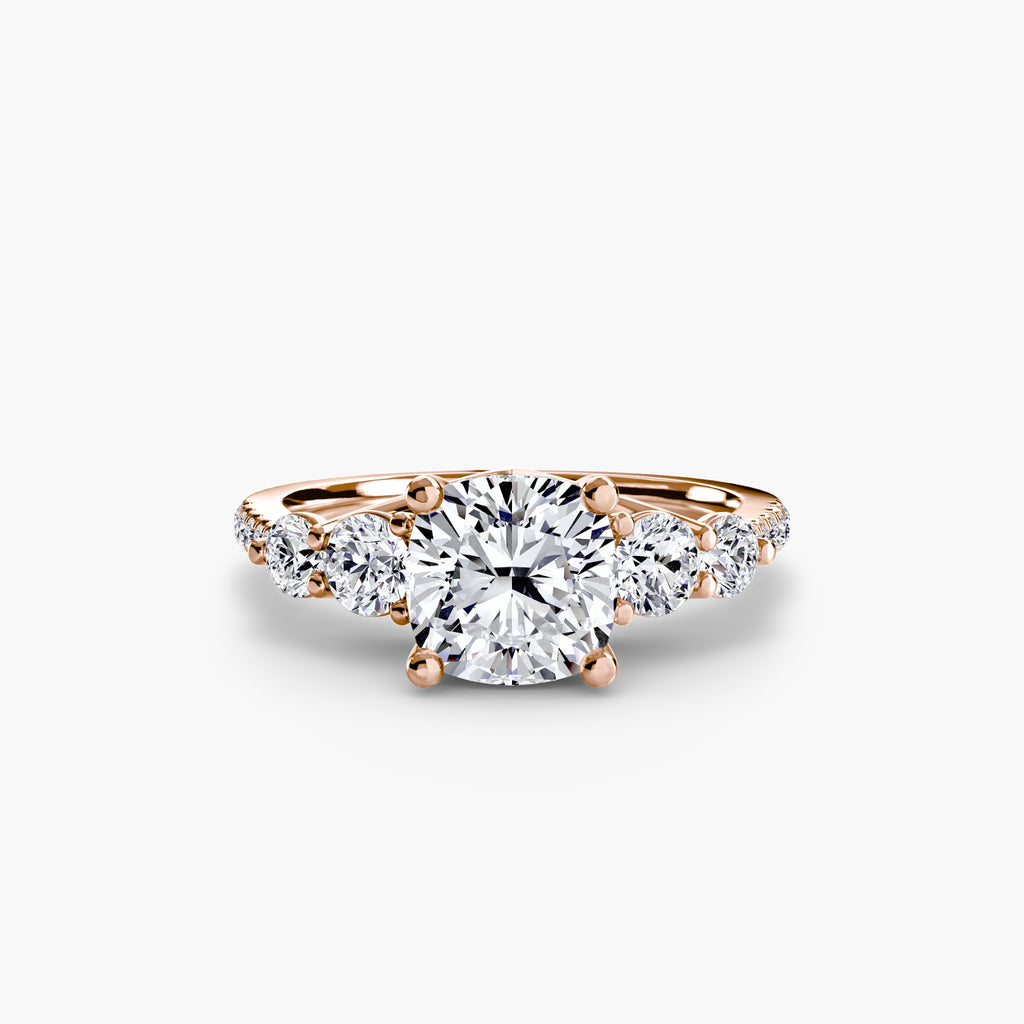 Five Stone Ring with Pavé Band The Perfect Carat