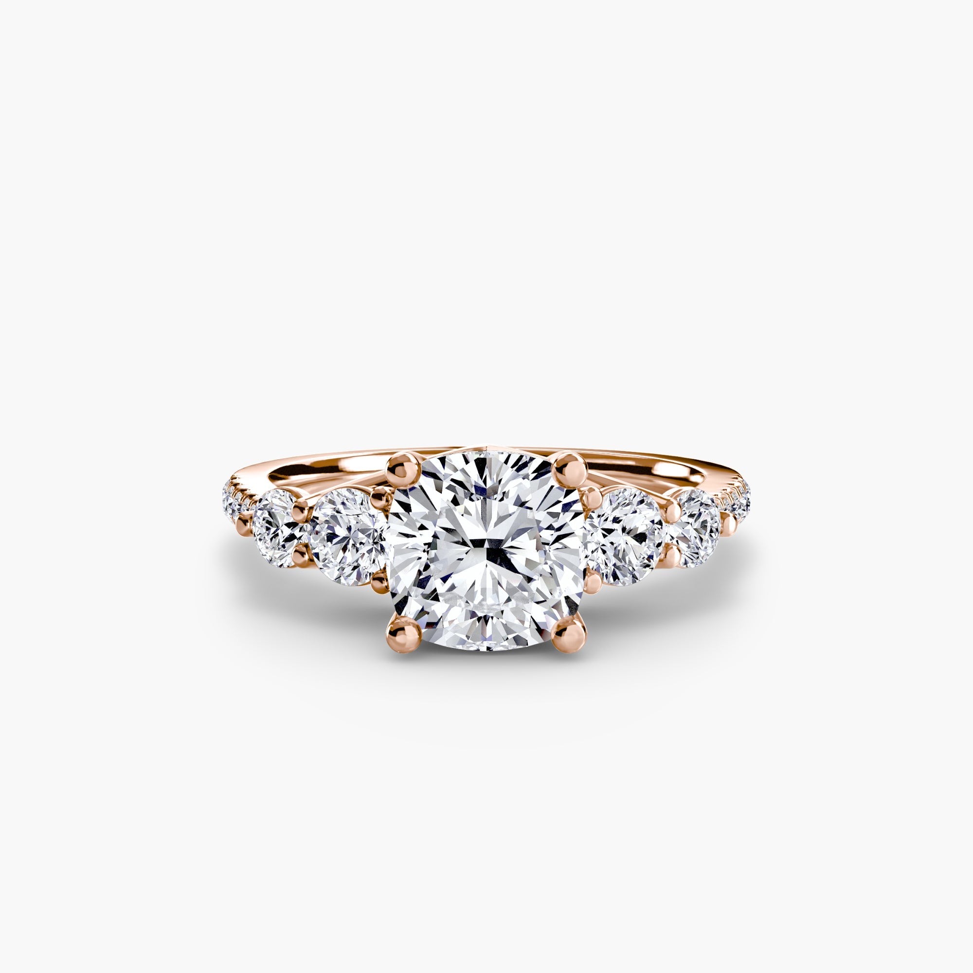 Five Stone Ring with Pavé Band The Perfect Carat