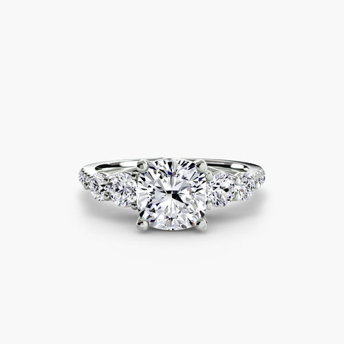 Five Stone Ring with Pavé Band The Perfect Carat