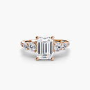 Five Stone Ring with Pavé Band The Perfect Carat