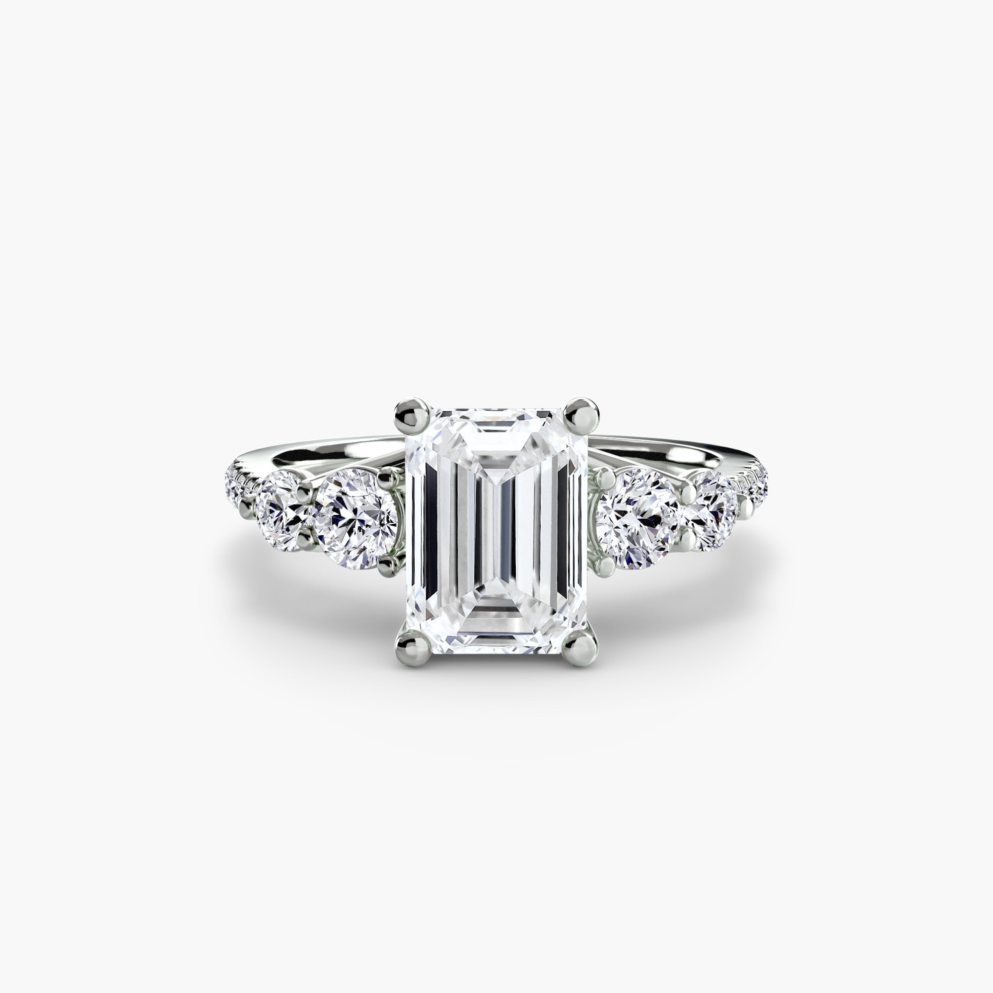 Five Stone Ring with Pavé Band The Perfect Carat