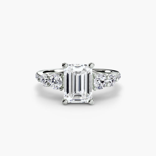 Five Stone Ring with Pavé Band The Perfect Carat