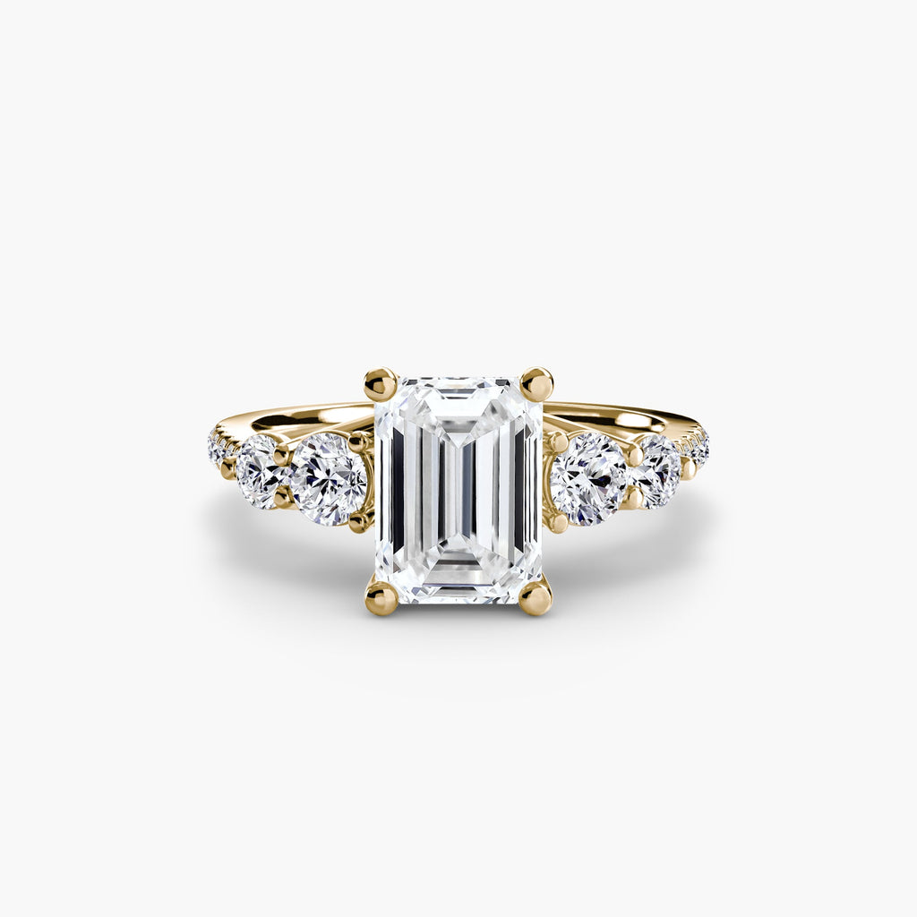 Five Stone Ring with Pavé Band The Perfect Carat