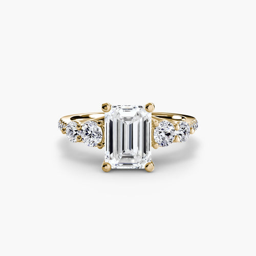 Five Stone Ring with Pavé Band The Perfect Carat