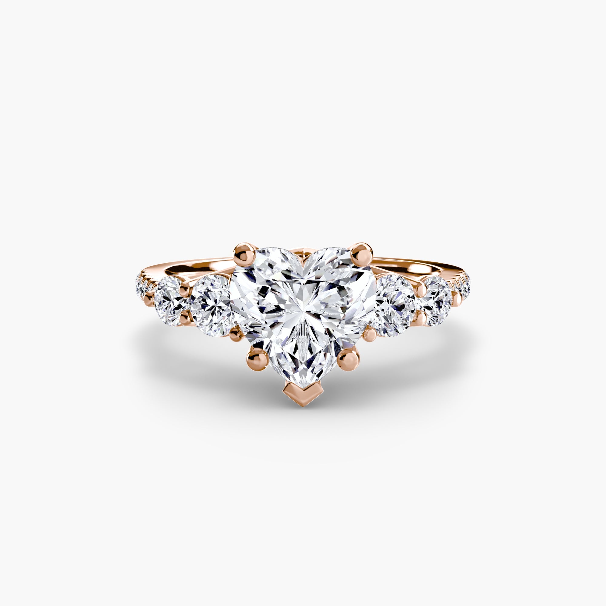 Five Stone Ring with Pavé Band The Perfect Carat