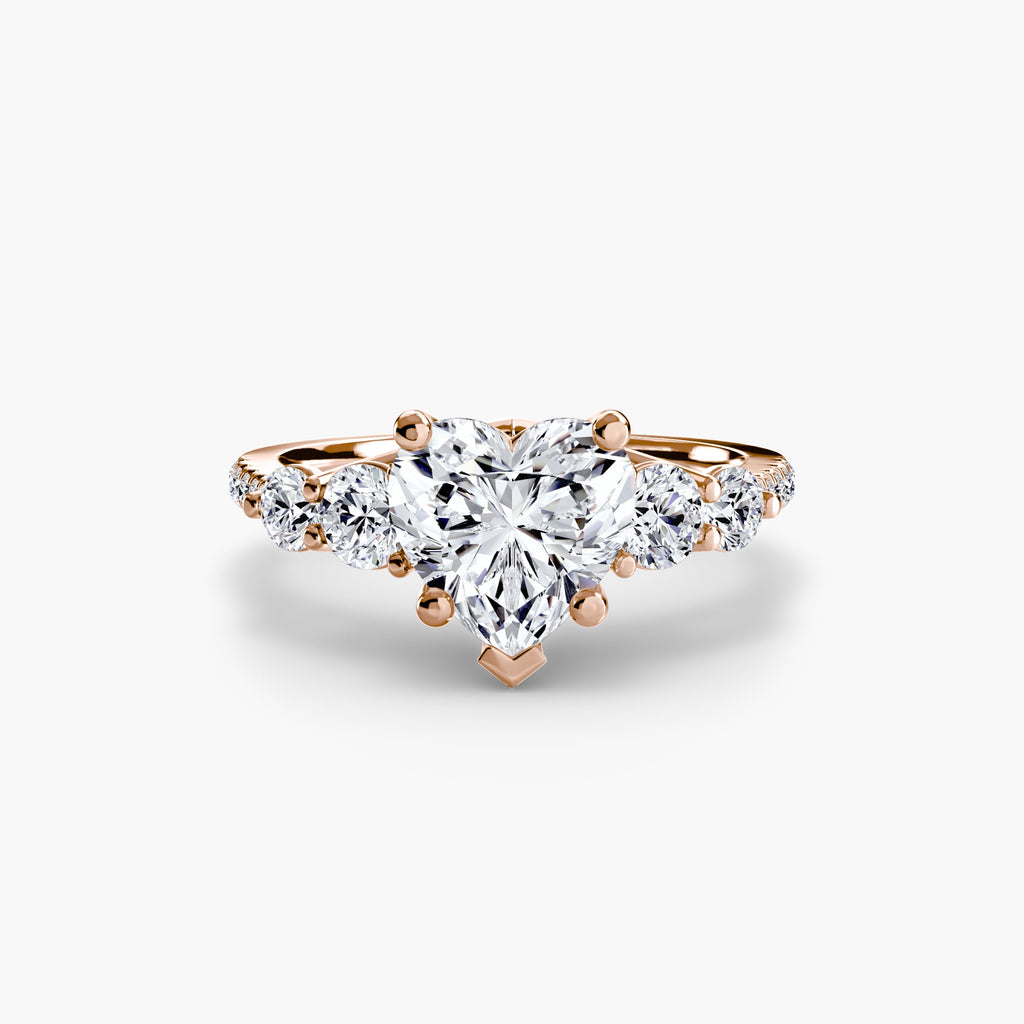 Five Stone Ring with Pavé Band The Perfect Carat