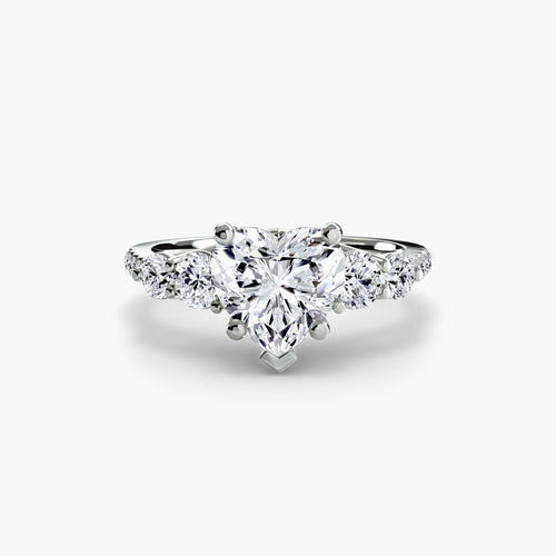 Five Stone Ring with Pavé Band The Perfect Carat