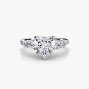 Five Stone Ring with Pavé Band The Perfect Carat