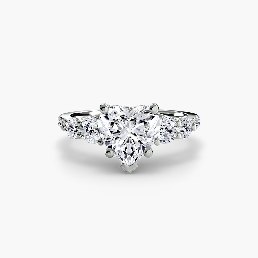 Five Stone Ring with Pavé Band The Perfect Carat