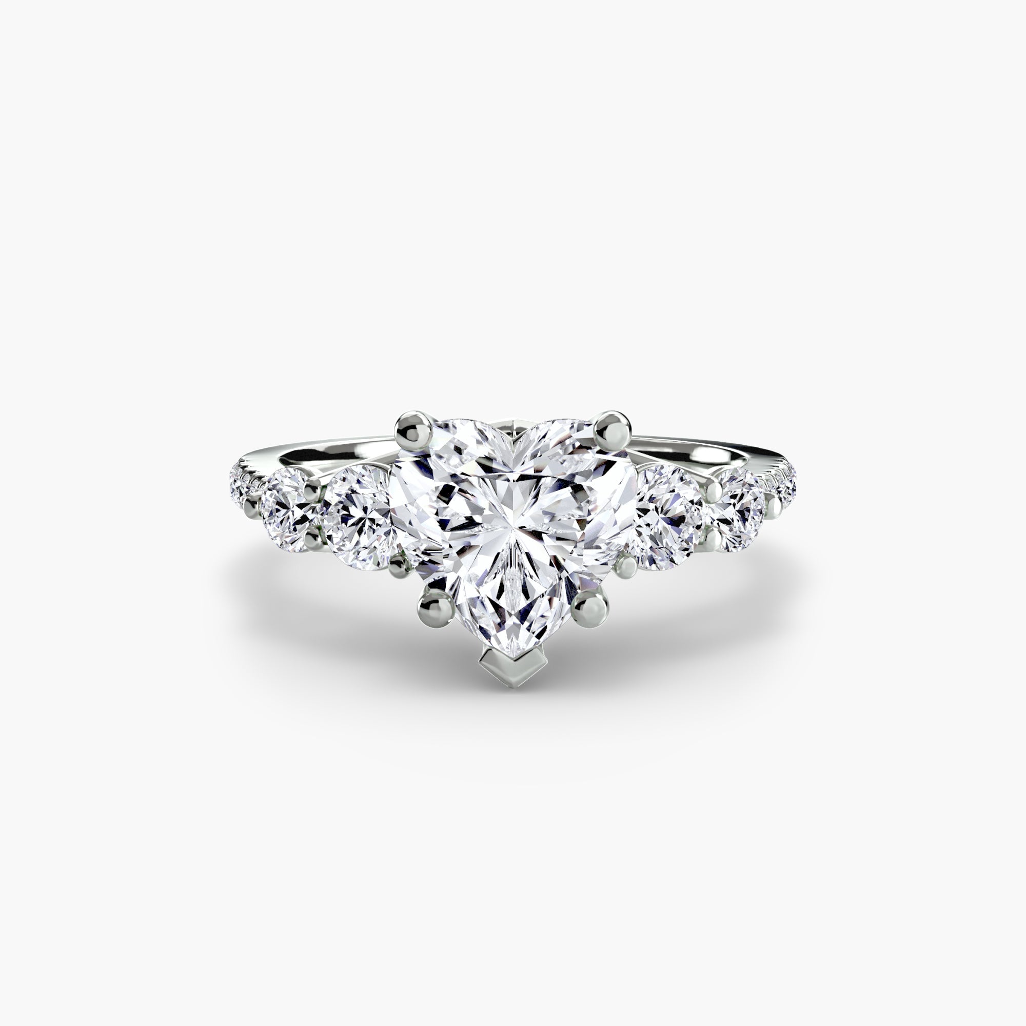 Five Stone Ring with Pavé Band The Perfect Carat