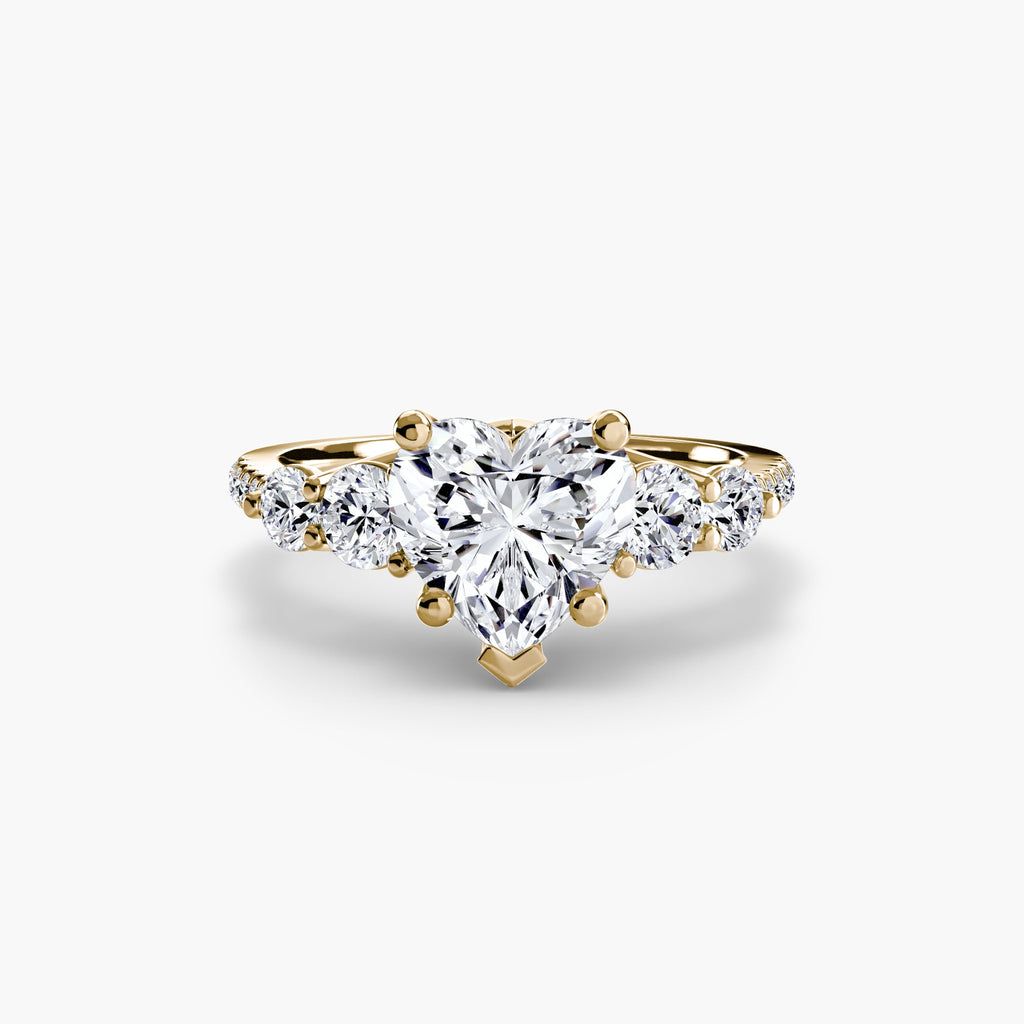 Five Stone Ring with Pavé Band The Perfect Carat