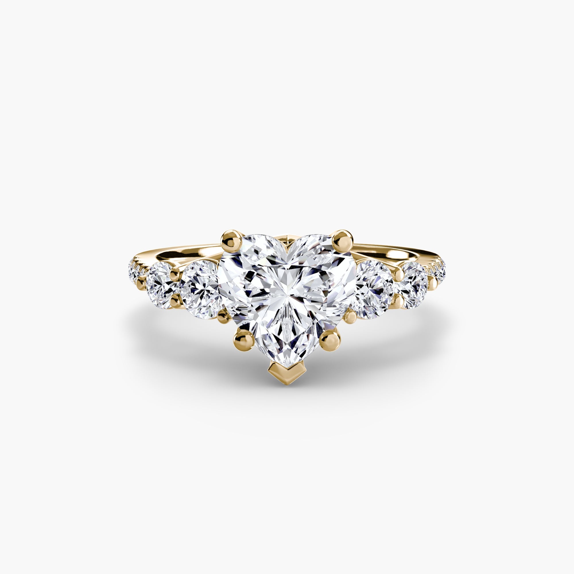 Five Stone Ring with Pavé Band The Perfect Carat