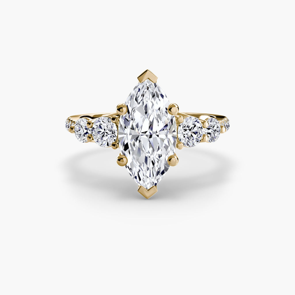 Five Stone Ring with Pavé Band The Perfect Carat