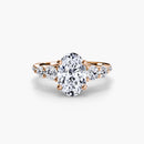 Five Stone Ring with Pavé Band The Perfect Carat