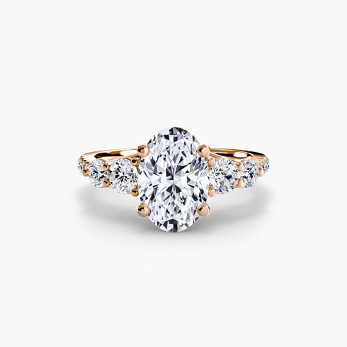 Five Stone Ring with Pavé Band The Perfect Carat