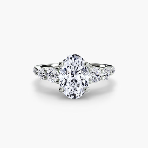 Five Stone Ring with Pavé Band The Perfect Carat